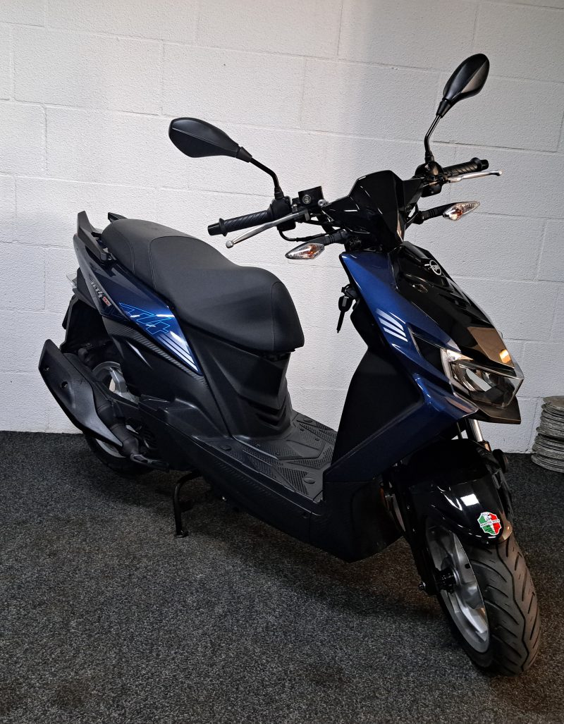Blauwe Sym Jet 4 RX bromscooter - Afbeelding 7