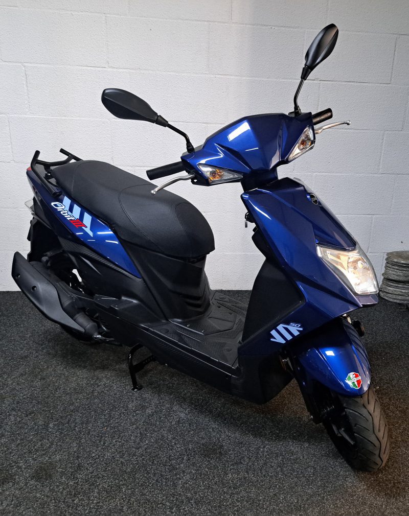 Blauwe Sym Orbit III bromscooter - Afbeelding 7