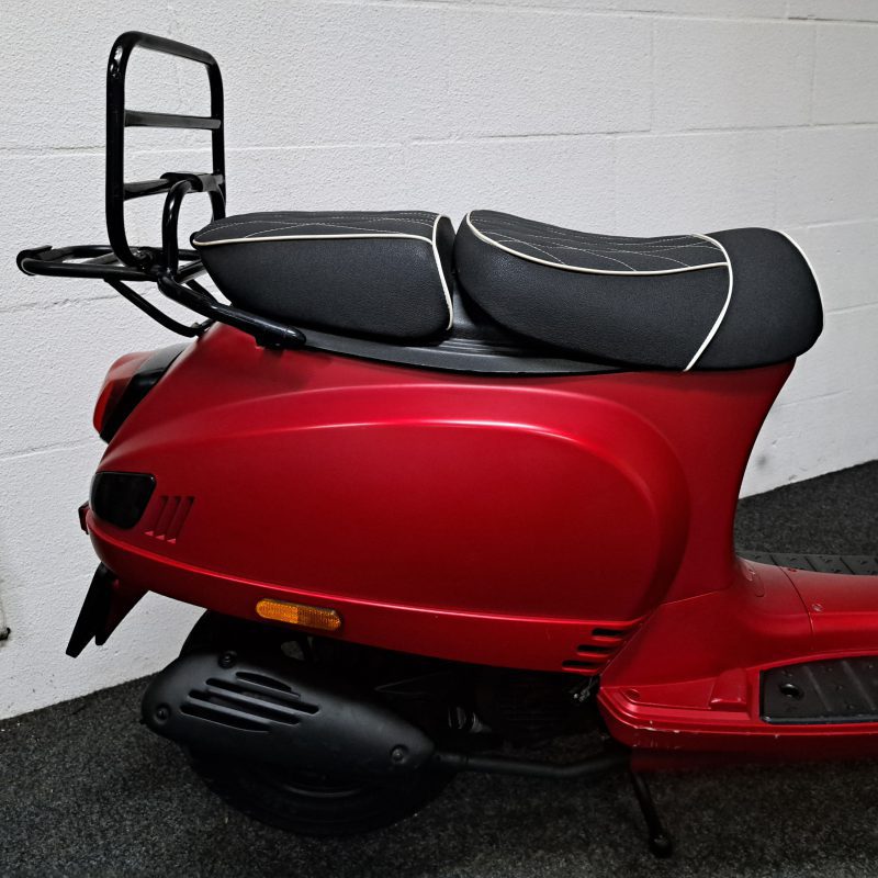 Znen mat rode bromscooter - Afbeelding 10