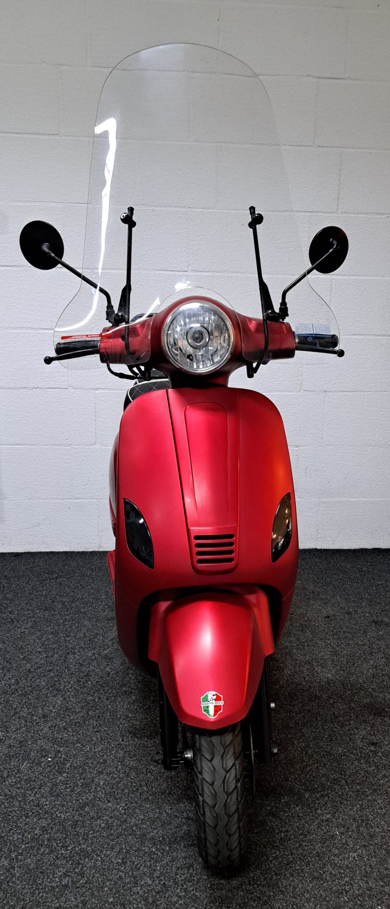 Znen mat rode bromscooter - Afbeelding 8