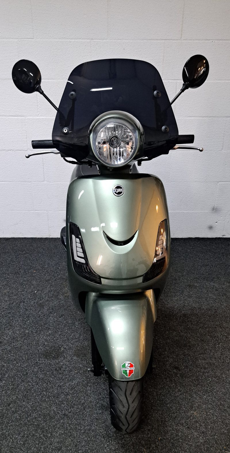 Olijf groene Sym Fiddle II bromscooter - Afbeelding 7